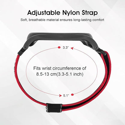 Adjustable Smartwatch Soft Woven Nyon Wristband + Protective Case Base fits for PLAUD AI NotePin Recorder,Upgraded 18mm Pin Notepin Strap for Easy Band Replacement