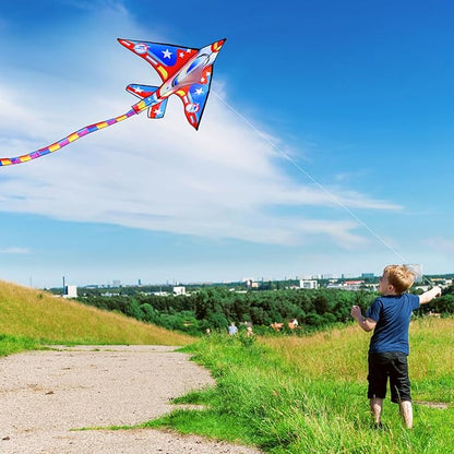 Xida Kites for Kids Ages 4-8, Large Kite for Adults, Easy to Fly Beach Kites with Handle and String,Perfect for Beginners,Beach,and Outdoor Flying Fun