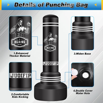Freestanding Punching Bag for Adults, 70" Inflatable Kicking Bag Boxing Bag