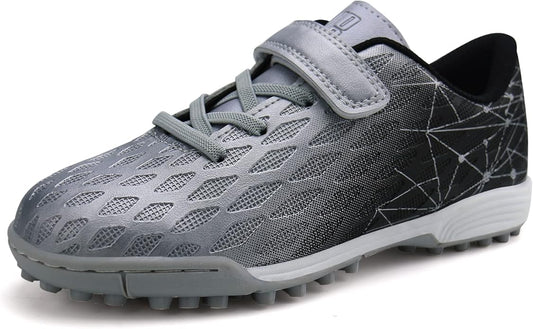 brooman Kids Indoor Soccer Shoes Boys Girls Soccer Cleats Athletic Turf Shoes