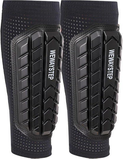 Shin Guards Soccer Kids Youth, Adult Shin Guards with Honeycomb Padding，Breathable & Anti-Slip Calf Compression Sleeves