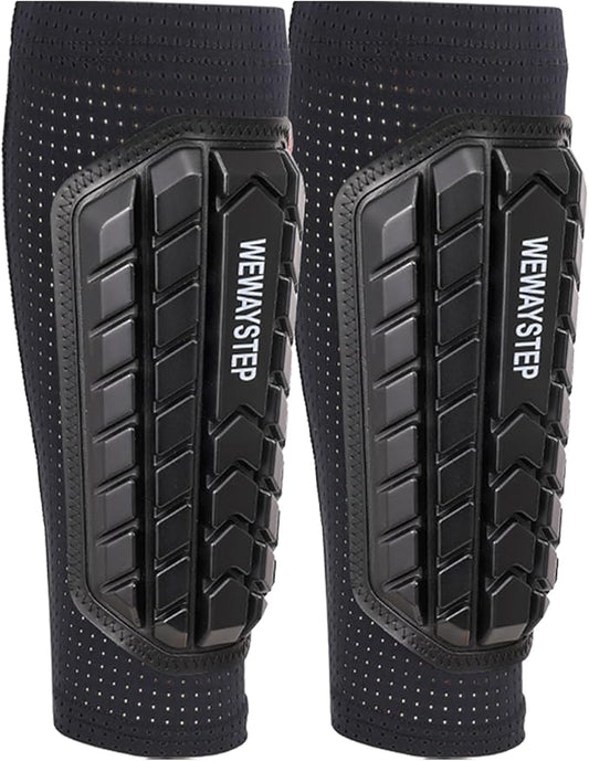 Shin Guards Soccer Kids Youth, Adult Shin Guards with Honeycomb Padding，Breathable & Anti-Slip Calf Compression Sleeves