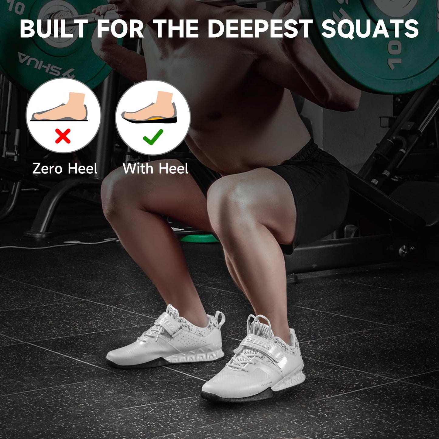 MANUEKLEAR Weight Lifting Shoes Men, Professional Training Weightlifting Shoes, Squat Shoes for