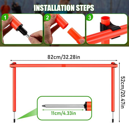 TOBWOLF 6PCS 6FT Adjustable Soccer Agility Training Poles, Detachable Sports Training Speed Sticks, Slalom Training Agility Pole Set, Outdoor Speed & Agility Turf Training Poles for Soccer Drills