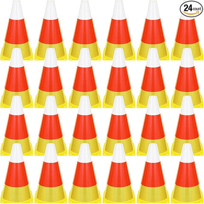 Candy Corn Ring Toss Game Plastic Cones 9 Inch Training Traffic Cones Sport Training Agility Field Marker for Youth Soccer Skating Practice