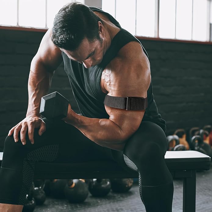 Bolesi Nylon Bicep Bands Compatible with Whoop 4.0 Fitness&Activity Tracker,Soft Stretchy Breathable Fabric Elastic Washable Adjustable Sports Loop Bicep Strap for Women Men.