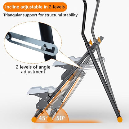 Stair Stepper with Adjustable Resistance for Home Cardio Workout,Upgraded Vertical Climber Machine Full-Body Workout,Compact Folding Exercise Climber, Adjustable Handlebar & Pedals