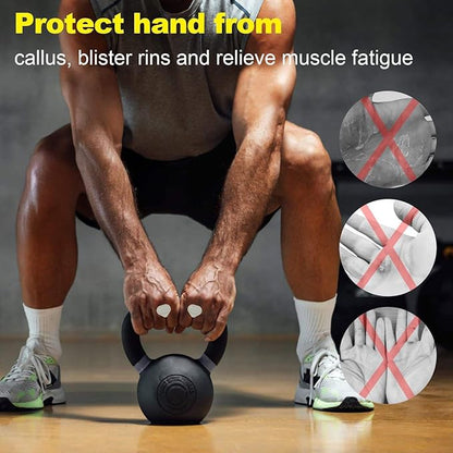 Ergonomic Anti-Slip Weightlifting Grip Pads,Secured Finger Clip Gym Hand Gloves Protectors for Men & Women,Non-Slip Palm Support for Dumbbells & Barbells (Black/RED/Grey/Pink)