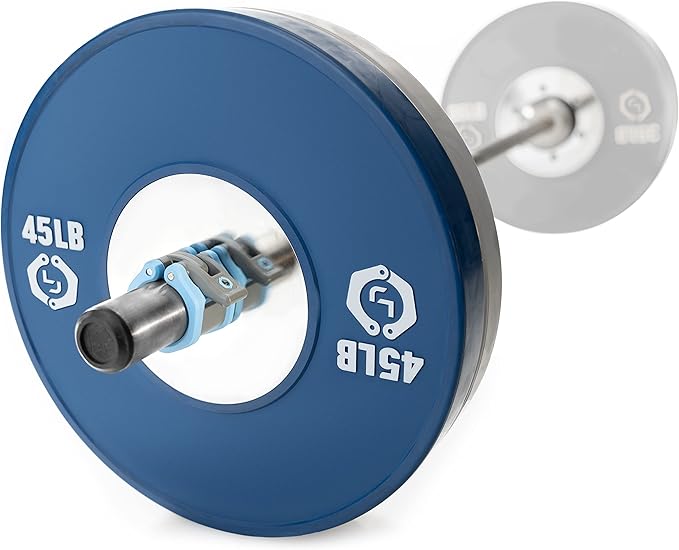 Lock-Jaw HEX 50mm / 2" Olympic Barbell Collar - Quick Release Barbell Clamp (LIGHT BLUE)