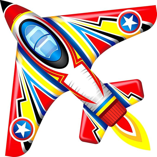 Kite Airplane Kite for Boys and Girls, Easy to Fly with Kites for Kids Ages 4-8, Beach Flying Kites