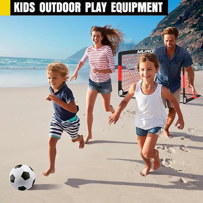 Soccer Goal, Kids Soccer Goals for Backyard Set, 2 Pack of Portable Pop Up Soccer Net with Soccer Ball, Cones, Complete Training Equipment for Youth, Toddler Outdoor Sports Games