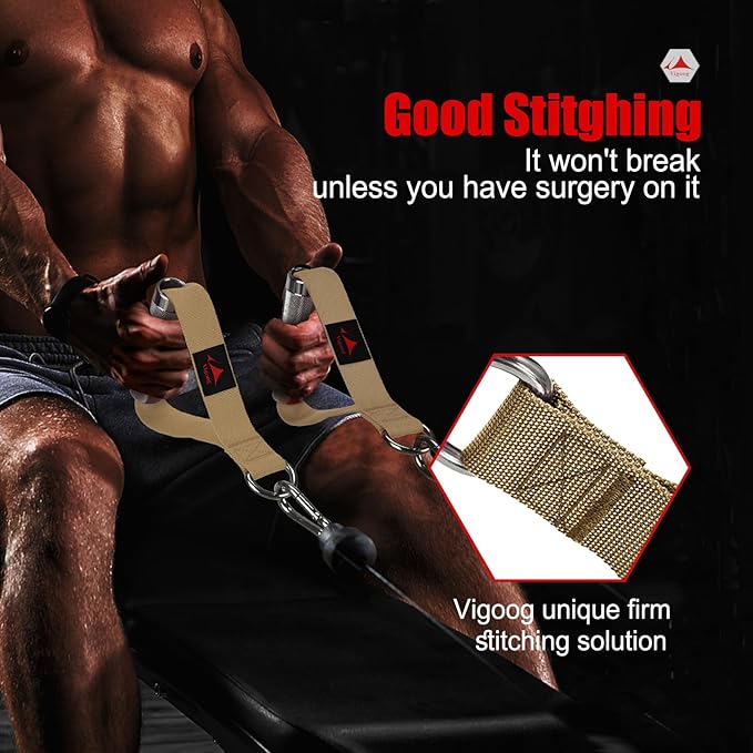 Heavy Duty Metal Workout Handles，Replacement Grip Attachments for Cable Machines, Resistance Bands, LAT Pulldown, Strength Exercise Home Gym & Commercial Fitness Equipment