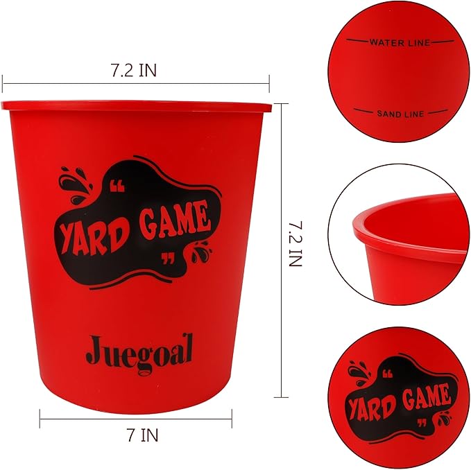 Juegoal Outdoor Giant Yard Pong Game Set Outdoor Toss Game Throwing Game for Beach, Camping, Lawn and Backyard
