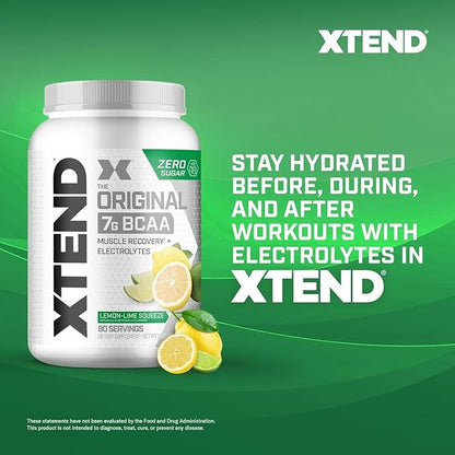 Xtend XTEND Original BCAA Powder 7g BCAA and 2.5g L-Glutamine, Sugar Free Post Workout Muscle Recovery Drink with Amino Acids for Men & Women, 90 Servings
