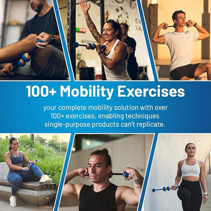 MOBO 7-in-1 Muscle Roller Stick ??Full-Body Massage Roller for Myofascial Release, Trigger Point Therapy, Muscle Recovery, Deep Tissue Leg & Back Pain Relief, Physical Therapy, Gym & Travel Use