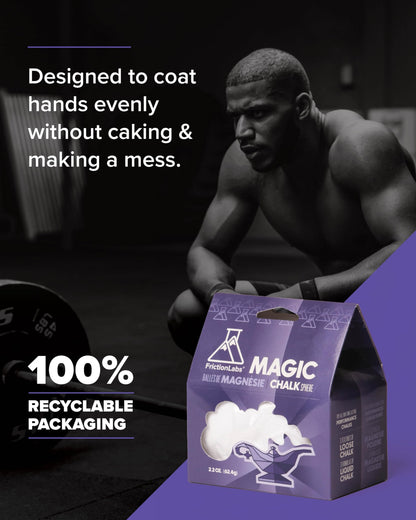 FrictionLabs Magic Chalk Ball, 2.2 oz - Premium Gym Chalk In Refillable Sock - Non Toxic - Great