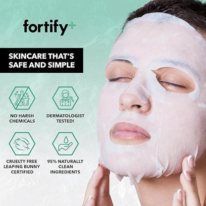 Face Mask - Hyaluronic Acid & Aloe - Dermatologist Tested, Ultra Hydrating, Anti-Aging, Pore Minimizing - 3-in-1: Detox - Treat- Boost - Clean Beauty, Korean Skin Care, 5 Sheet Masks