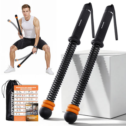 Portable Ropeless Battle Rope, Adjustable Cordless Battle Rope for Home Gym
