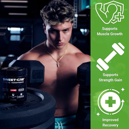 Creatine Monohydrate – 5g Creatine Monohydrate Powder – Advanced Creatine for Women and Men – Bulk Supplements Creatine – Delicious Fruit Punch Flavor – 10oz (40 Servings, Sour Apple)