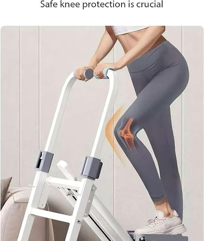 Foldable Stair Stepper Machine with Adjustable Handlebar & Step Counter - Compact Stair Climber for Home Gym, Cardio Workout Equipment, Space-Saving Step Machine for at-Home