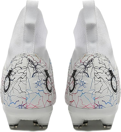 Men's Soccer Shoes High-Top Soccer Cleats Outdoor Breathable Athletic Professional Spikes Youth Boys Football Shoes Unisex