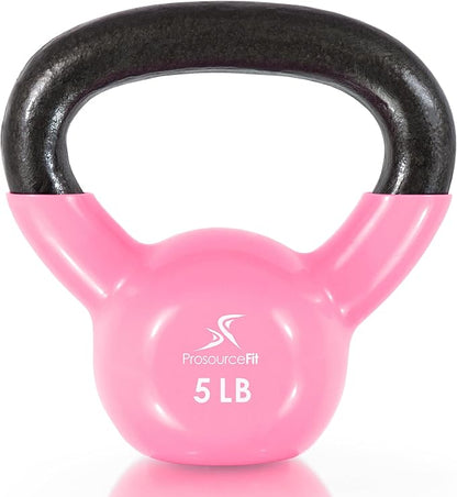 ProsourceFit Vinyl Coated Cast Iron Kettlebells for Full Body Fitness Workouts