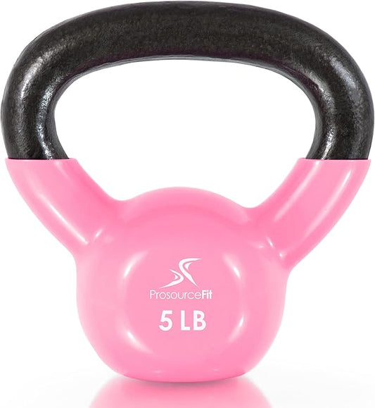ProsourceFit Vinyl Coated Cast Iron Kettlebells for Full Body Fitness Workouts