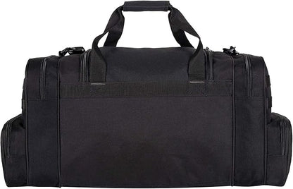 K-Cliffs Heavy Duty Tactical Range Duffel Quality Gear Travel Sports Gym Equipment Bag Military Molle Lockable Zippers with US Flag Patch 27 Inch Black