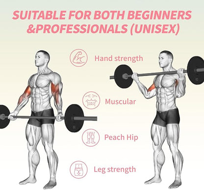 Egles Kids Barbell 5.5LB Mini Barbell Bar 4ft for Kid Women & Beginners Weighted Bar - Compatible with 2-Inch Weight Plates, for Strength Training Gym Weight Lifting, Multi-Color Training Bar