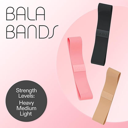 Bala Booty Bands Resistance Bands for Women & Men - Elastic Exercise Bands for Working Out - Wrist, Ankle, Legs & Booty Bands - Workout Resistance Bands for Yoga, Pilates, Strength Training