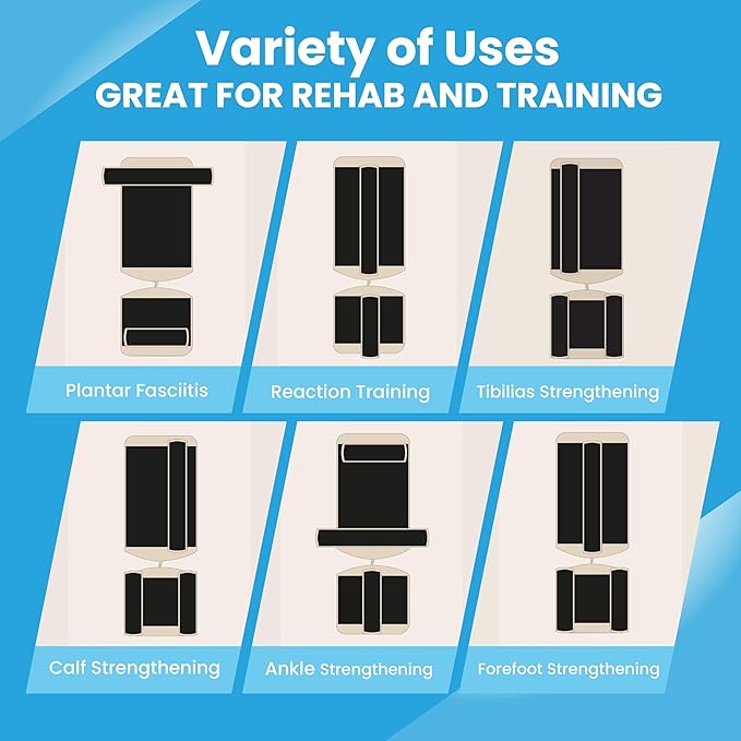 Single Leg Foot Board - Ankle & Foot Exerciser Strengthener, Physical Therapy for Sprained Ankles, Foot Stretcher for Plantar Fasciitis