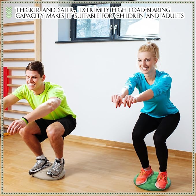 Libima 4 Pcs Wiggle Seat Inflated Wobble Cushion for Sensory Kid 13 Inches Balance Disc Flexible Seating for Classroom Sensory Pad for Chair Wiggle Cushion with Needle Pump