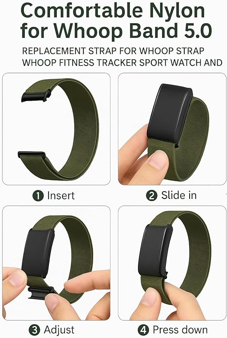EDUFRO HANDMADE PLUSH GIFTS & HEARTFELT MESSAGES Comfortable Nylon Replacement Strap for Fitness Tracker Sport Watch Band ??Compatible with Whoop Strap 5.0