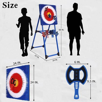 Axe Throwing Bristle Target with 8 Throwing Axes Set,Axe Throwing Game for Backyard, Indoor &Outdoor,Yard Games,Carnival Games
