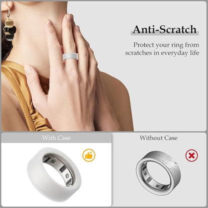 15 Pack Cover Compatible with Oura Ring Gen 4/Gen 3 Horizon/Gen 3 Heritage, Anti-Scratch Silicone Case for Oura Ring Protector for Women Men Working Out Gym, Support Charging with Cover on