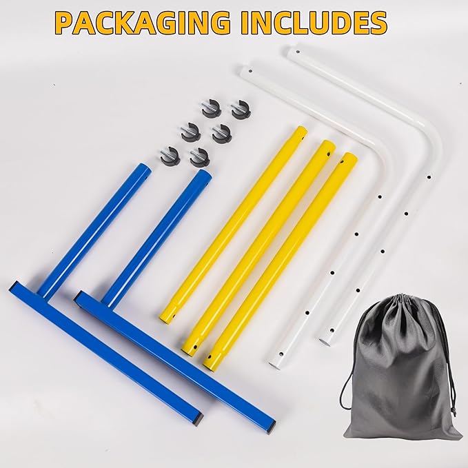 Adjustable Height Hurdles Track and Field,Detachable Agility Speed Jumping Training Equipment for Kids,Youth and Adults,Indoor & Outdoor Use（3 Pack）