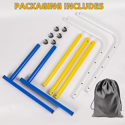 Adjustable Height Hurdles Track and Field,Detachable Agility Speed Jumping Training Equipment for Kids,Youth and Adults,Indoor & Outdoor Use（3 Pack）