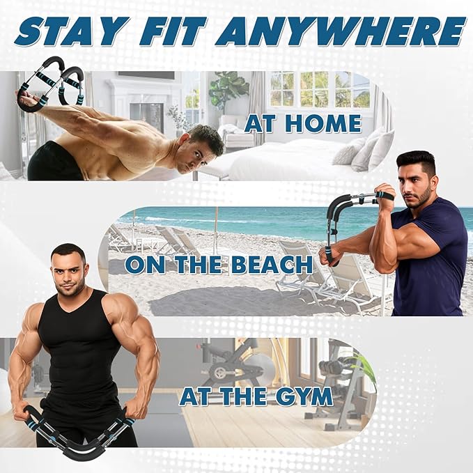 Twister Arm Trainer, 60-110lb Adjustable Chest Workout Equipment, Clip Muscle Trainer for Men&Women, Beginners or Professional, Portable Home Gym Exercise Machine for Arm Strength Training