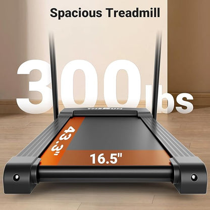 THERUN Incline Treadmill for Running and Walking, 300 lbs Weight Capacity, Wide Belt, 3.0 HP, 18" LED Screen, 2 Layers Shock-Absorbing