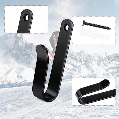 Snowboard Wall Mount Clips, Horizontal Snowboard Rack Display Stand, Snowboard Wall Mount Clips for Surfboards Skateboards Skis Home Garage