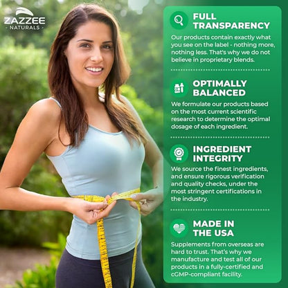 Zazzee High Potency CLA 3600, 180 Softgels, 3600 mg per Serving, Conjugated Linoleic Acid from Safflower Oil, Concentrated and Standardized, 60 Day Supply, Non-GMO and Made in The USA