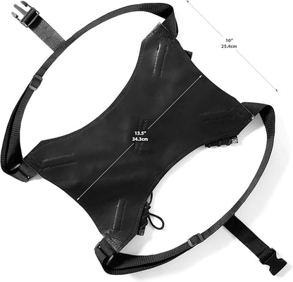 Sword Back Holster Complete with Balaclava. Black Leather Carrying Case, Ninja Hero Sheath-Weapons Holder for Anime or Halloween Costumes and Medieval Warrior Cosplay - Soport para espadas Ninja