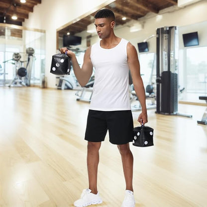 Travel Dumbbells, Water Filled Dumbbells Set, Fitness Exercise Dice 15/20 lbs, Portable Fitness Equipment, Fun for Strength Training, Core Training