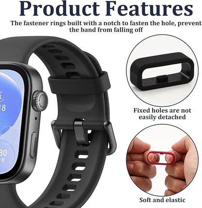 21 Pieces of Magic Band Clips, Magic Band Plus, Silicone Fastener Rings Loop Secure Holder Protectors Suitable for Smart Sports Watches(7 Colors)