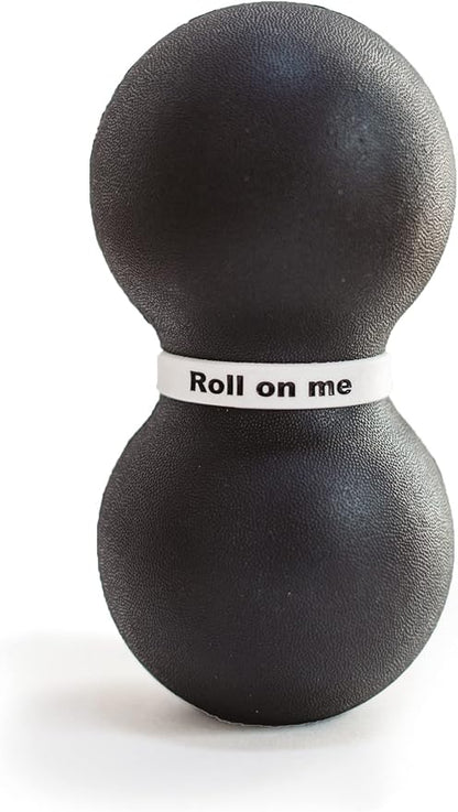Infinity Roller, Peanut Foam Roller, Large 8-Inch Double Massage Ball Exercise Roller (Black - Firm)