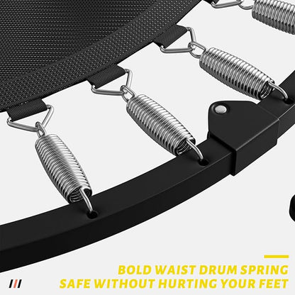 CLORIS 40in Folding Trampoline Mini Trampoline Rebounder Trampoline for Adults Fitness Trampoline with Adjustable Foam Handle, with safty Padded Cover Best Gift.