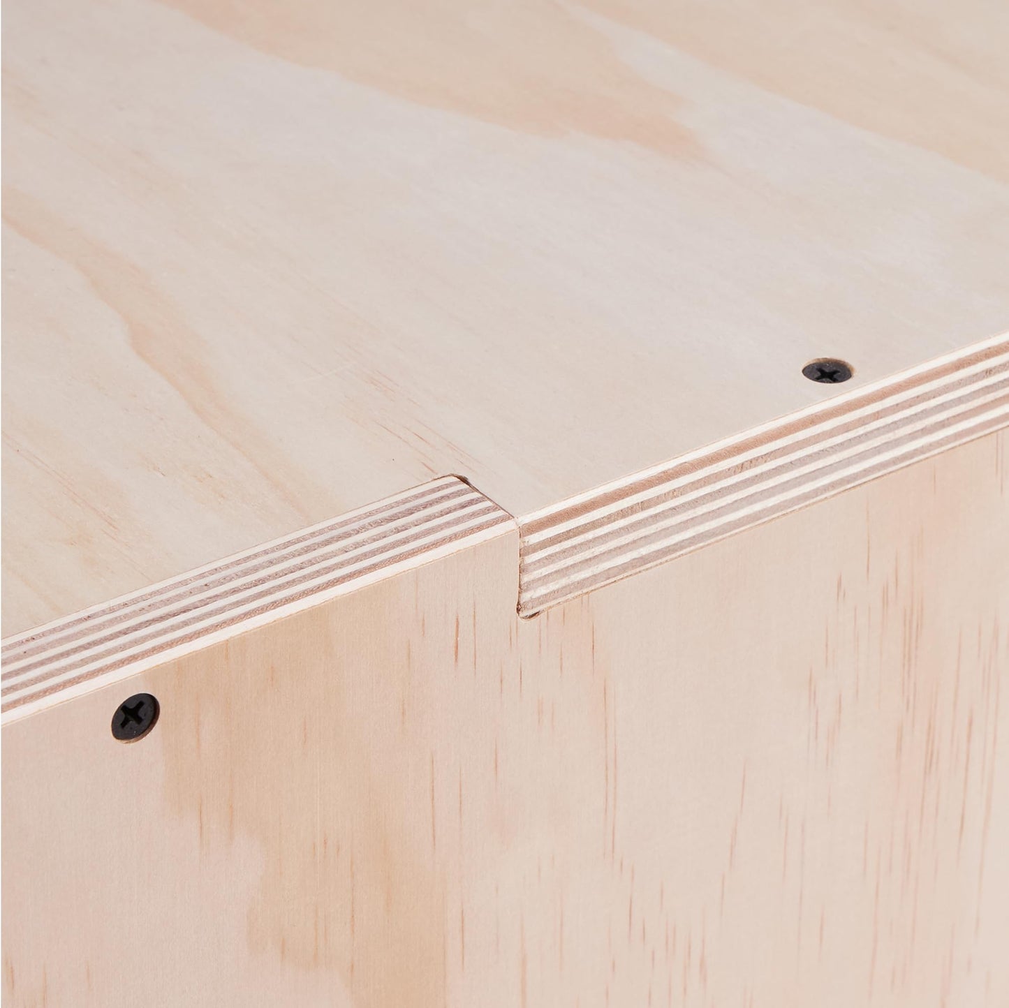 Amazon Basics 3-in-1 Wooden Plyo Box, Non-Slip Plyometric Jump Box with Three Heights for Home Gym