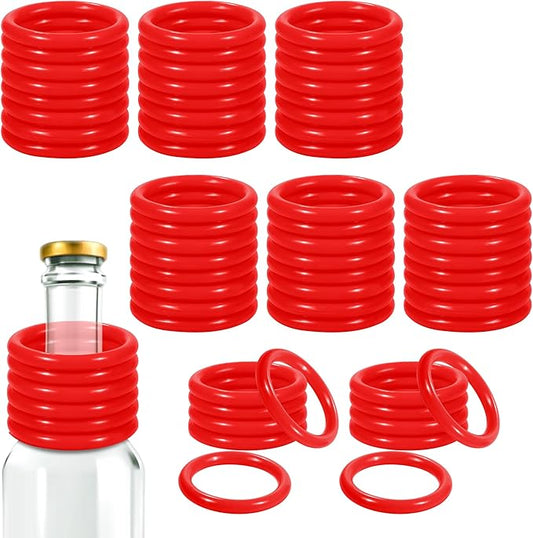 Aodaer 60 Pack Ring Toss Rings Plastic Carnival Rings 2.1 Inch for Carnival Party Favors Bottles