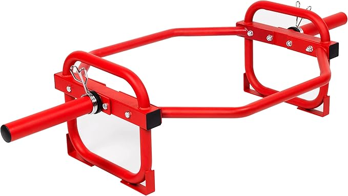 Olympic 2-Inch Hex Weight Lifting Trap Bar for Strength Training, 500-Pound Capacity, Safety Clips, Home Gym for Shoulder Presses, Shrugs, Back Rows