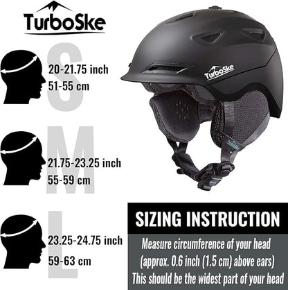 Ski and Snowboard Helmet - Active Ventilation, Audio Compatible Snow Sports Luxury Helmet With ASTM Standard Safety for Men, Women and Youth